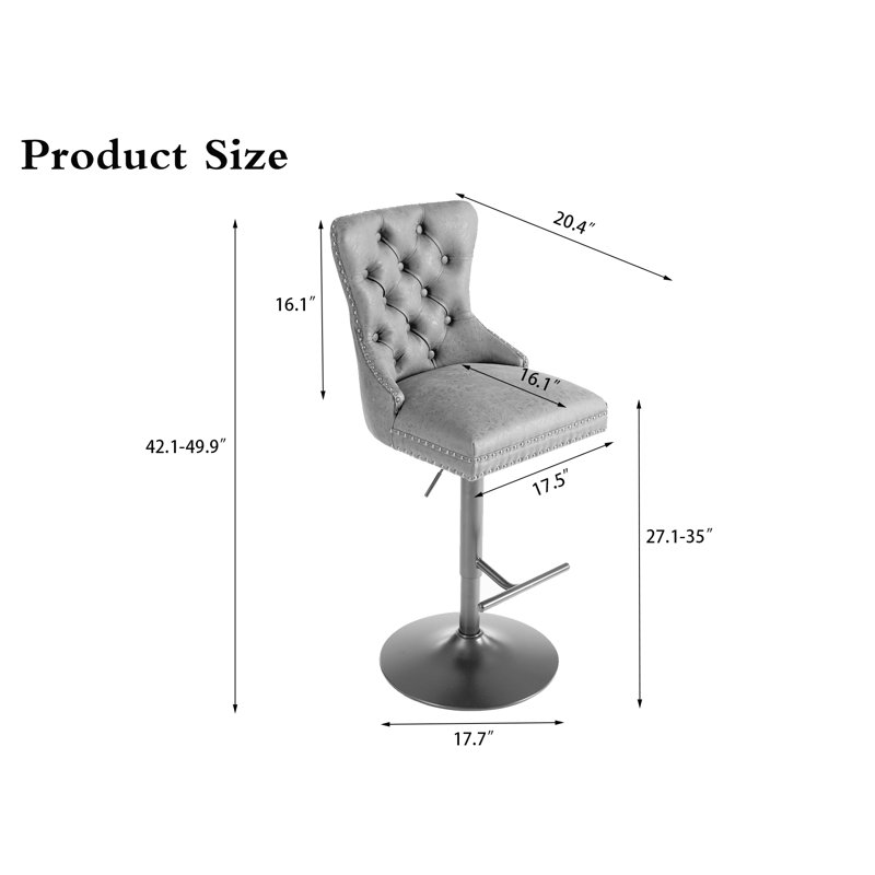 Ensemble de 2 tabourets pivotants Inelle