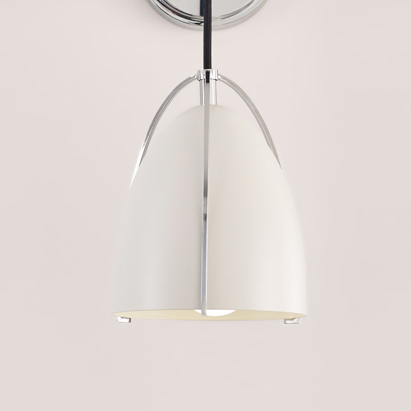Norman 1 - Light Bath Sconce, Chrome, Steel Matte White, No