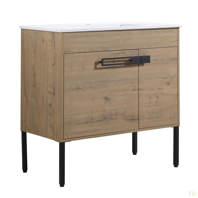 Meuble-lavabo de 36 pouces, meuble-lavabo autoportant ou flottant optionnel 36 * 18-00336IMO-1 (emballage KD)