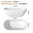Crescent 71.46"x 32.28" Solid Surface Stone Freestanding Soaking Bathtub