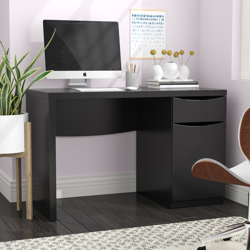 Credenza Desk, Black