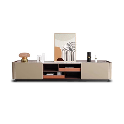 Meuble télé moderne en bois manufacturé beige