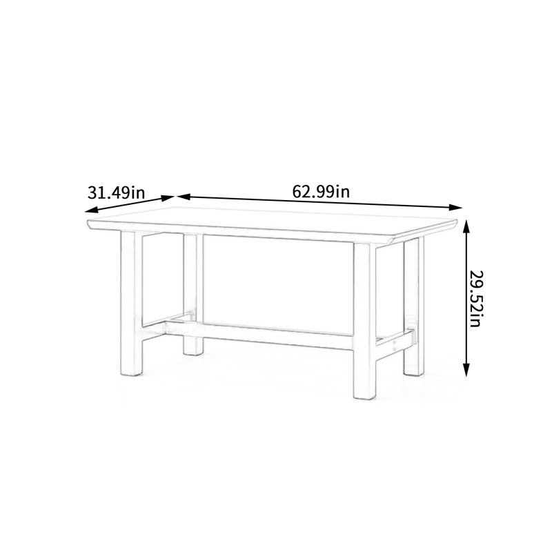 Emerald Green Rubberwood Multi-functional Desk, 29.52" H x 62.99" W x 31.49" D