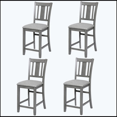 Elegant Counter Height Chairs Set of 4, Padded Seat Barstools for Comfort and Modern Style in Kitchens and Dining Areas