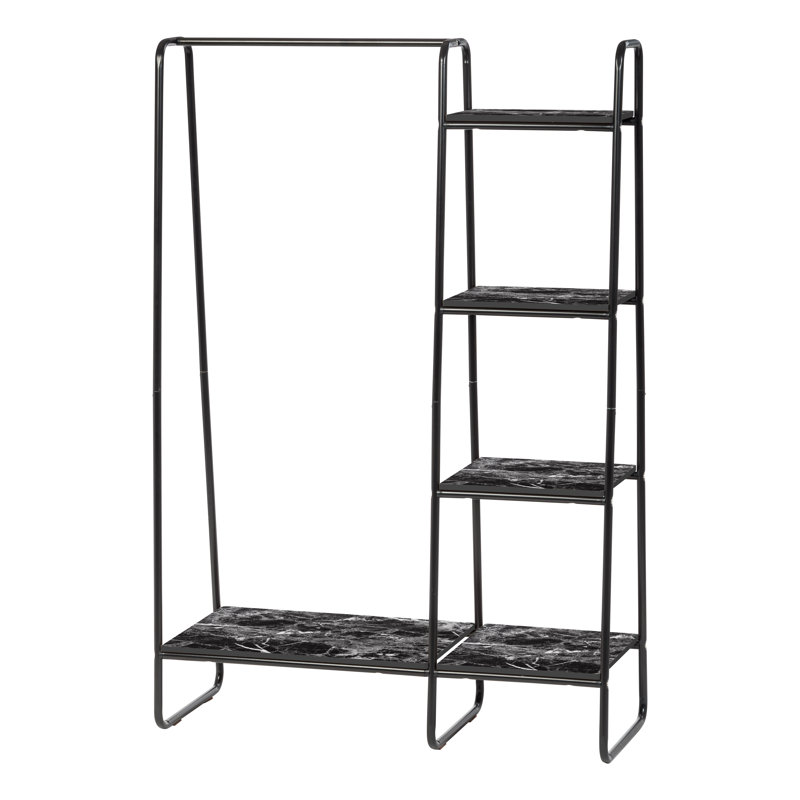 Portant à vêtements multi-tablettes IRIS, White