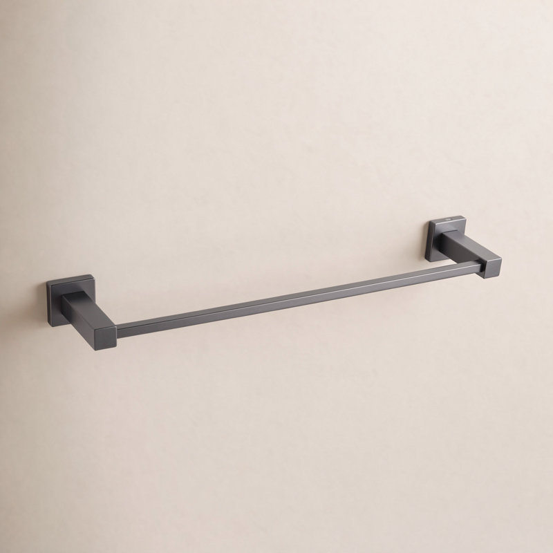 Porte-serviettes mural 20 po Cube Bathroom, Noir mat