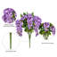 Buisson artificiel en polyester 19 po avec tiges flexibles, buissons et sprays-22208843