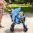 Pet Stoller Dog Cat Stoller Comfortable Lightweight Stroller With Adjustable Canopy-101824083