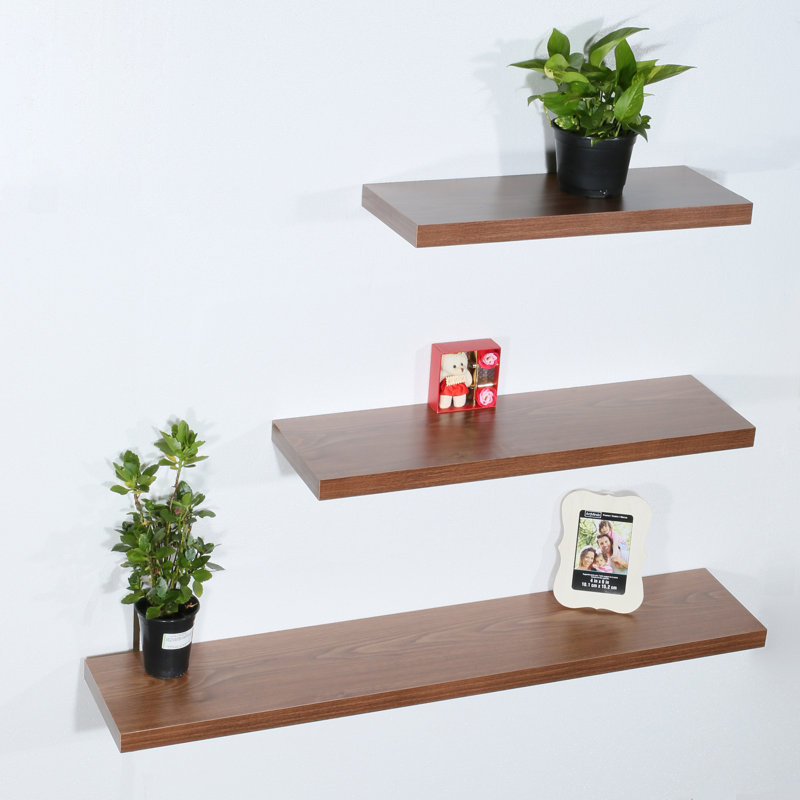 Franky 3 Piece Floating Shelf, JD Walnut