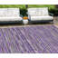 Tapis intérieur lavable rayé mauve et lavande 8 pi x 10 pi