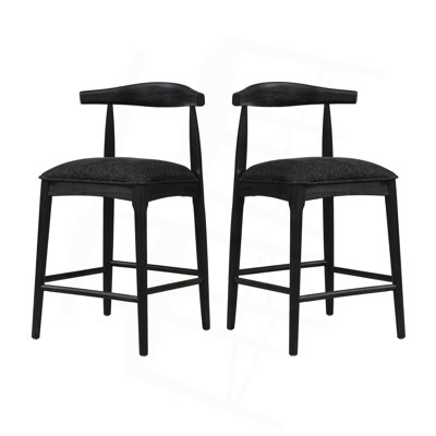Tabouret de comptoir en tissu (ensemble de 2)