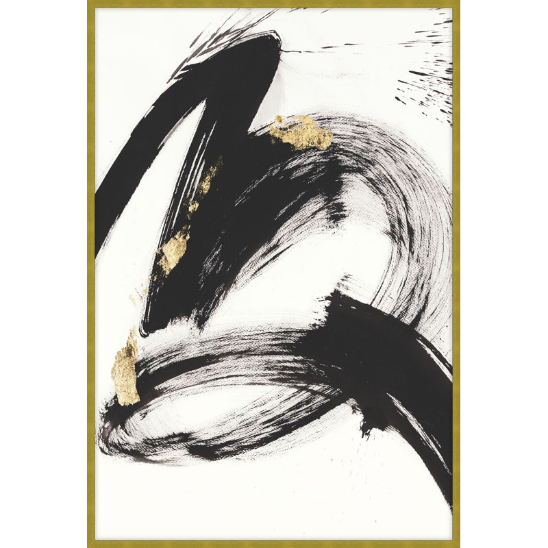 Gilded Strokes 3 Framed Print, 37.5" H x 25.5" W