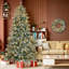  Arbre de Noël artificiel illuminé 7 pi avec couronne