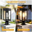 Lampadaire solaire extérieur de 39,4 cm (15,5 pouces), allumage automatique crépusculaire, noir
