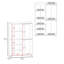 Garde-robe H 72,4 po, 2 portes, 6 pieds, 5 tablettes, blanc - garde-robe-1211700070