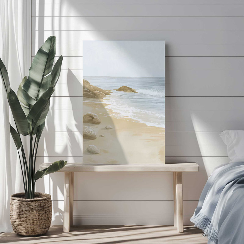 Toile tendue Soft Shoreline Silence I, H 18 po x l 12 po, Wrapped Canvas