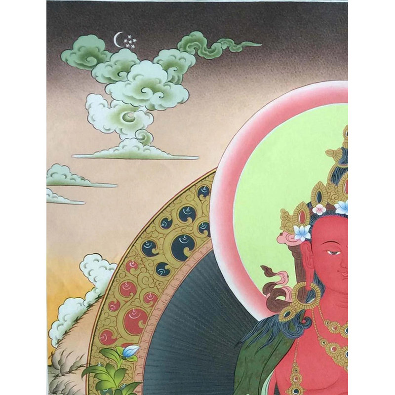 Aprarmita / Amitayus Thangka (Thangka sans brocart)