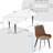 8 Seat Modern Stone Dining Table Set With Faux Leather Side Chairs, 9-piece Dining Set-111532650