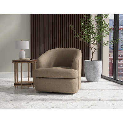 Fauteuil d'appoint pivotant Lessy, mousse moelleuse douce, métal