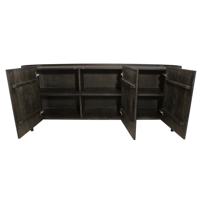 Buffet 3 portes Annakay au fini brun foncé sur bois de manguier