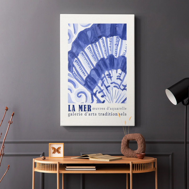Affiche d'exposition La Mer II - Cavas enveloppés de galerie, H 18 po x l 12 po