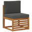 Ensemble de canapé 7 pièces en bois d'acacia massif naturel et anthracite
