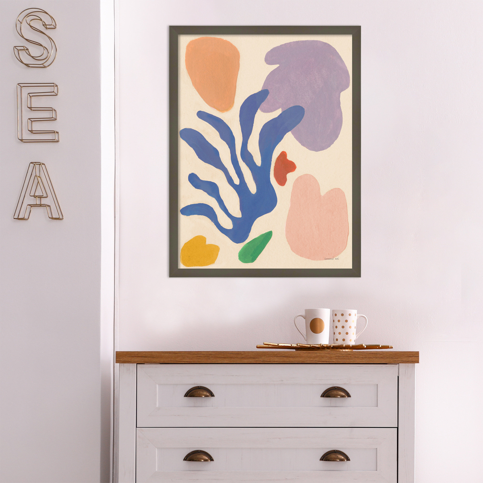 Honoring Matisse Warm by Danhui Nai, Brown, 25" H x 19" W x 1" D