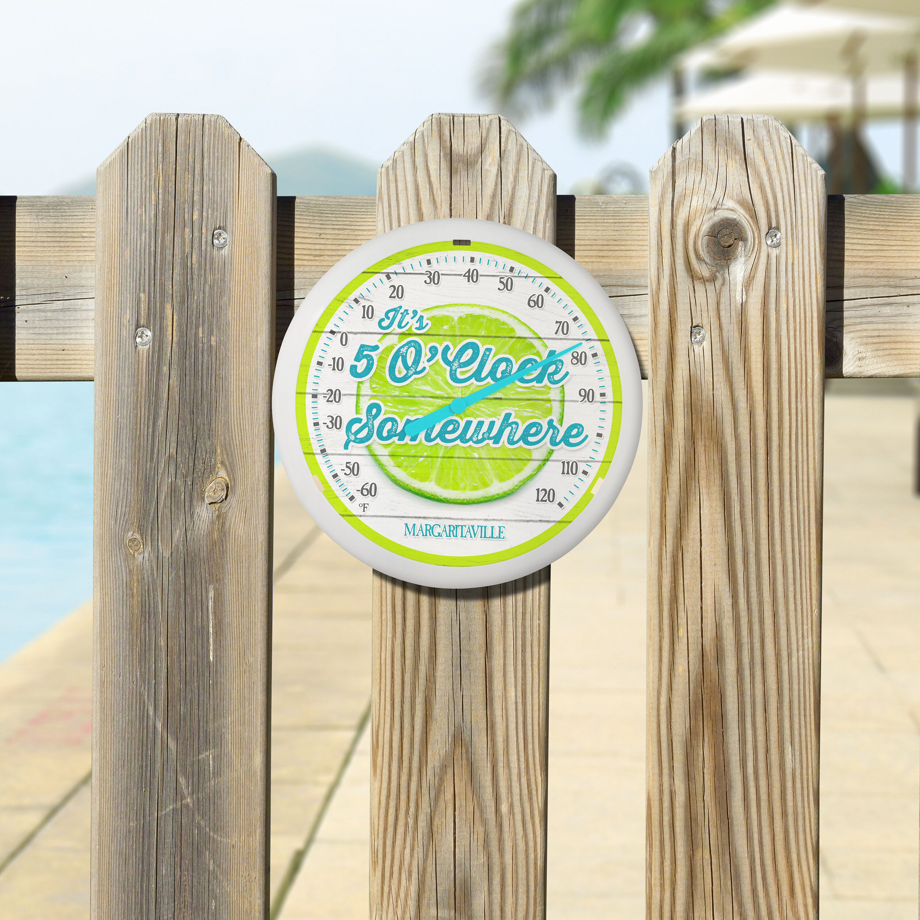 Margaritaville Margaritaville Wall Indoor/Outdoor Analog Thermometer