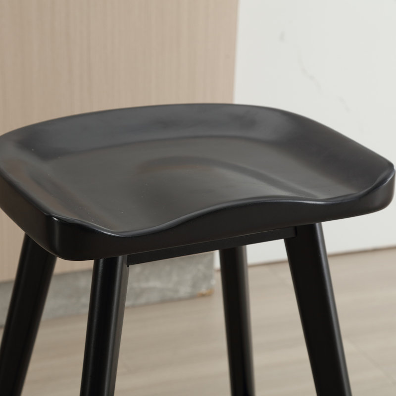 24.25" Counter Height Wood Barstools Backless Farmhouse Bar Chairs With Footrest For Kitchen Counter Breakfast Bar Pub Bistro