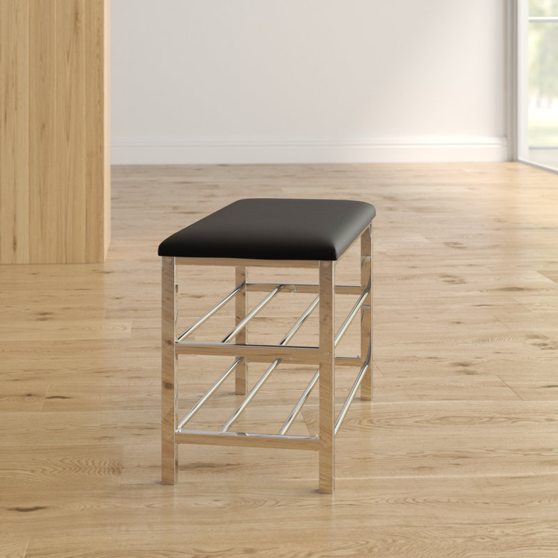 Banc de rangement pour chaussures en similicuir Aric