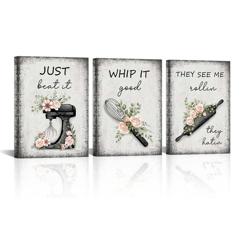 Bakery Wall Art Kitchen Picture Prints On Canvas Bakery Quote Painting Bakery Room Decor Framed Cooking Gift Each Piece 12X16inch