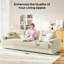 4 Seater Corduroy Sofa-1194665176