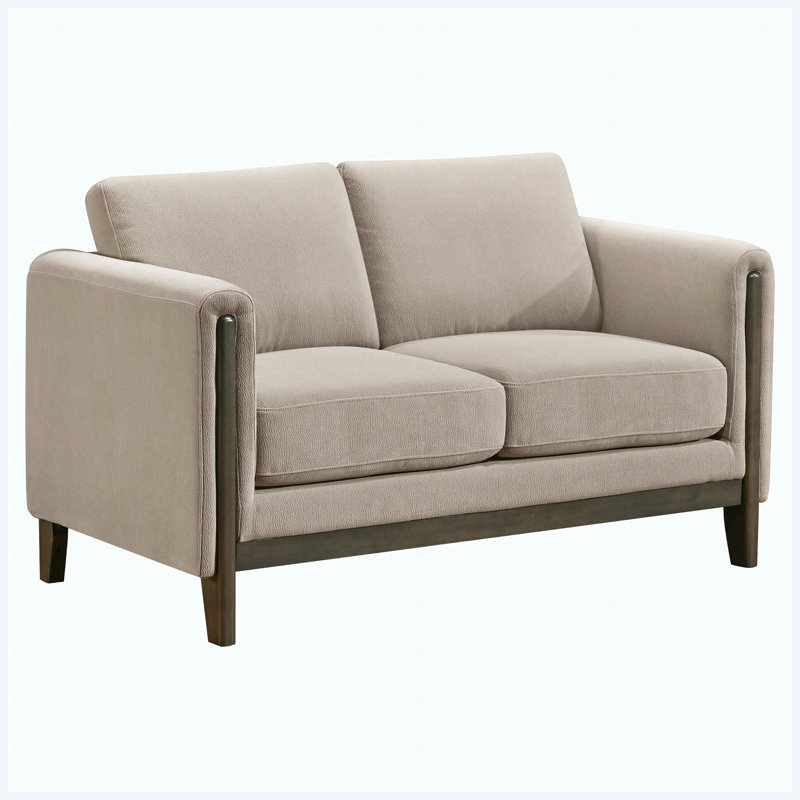 Canapé-causeuse - accoudoirs recouverts de tissu taupe