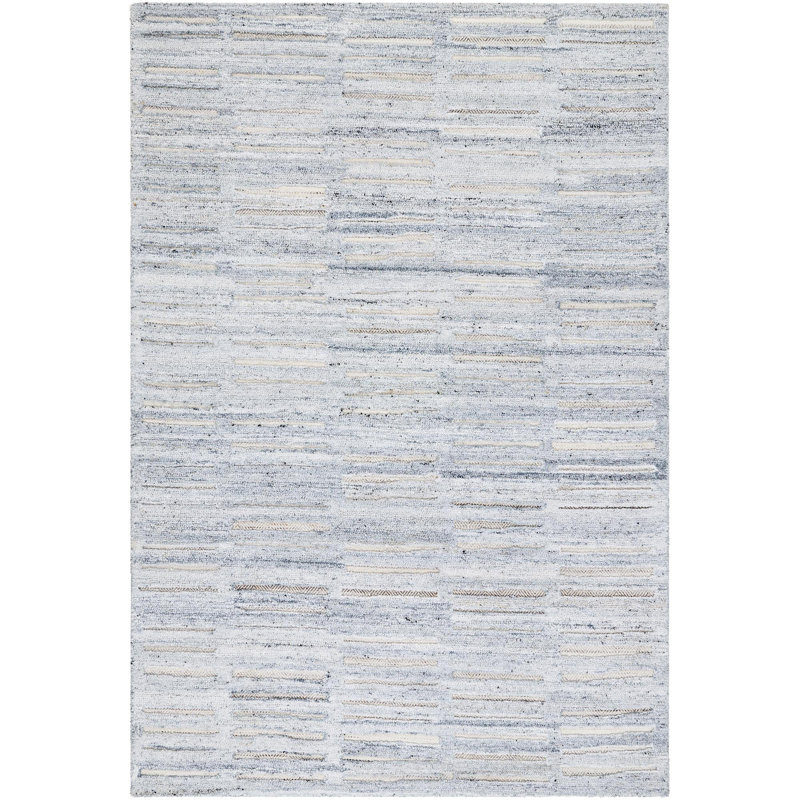 Calgary Hand Tufted Area Rug in Cream, Runner 2'6" x 8'