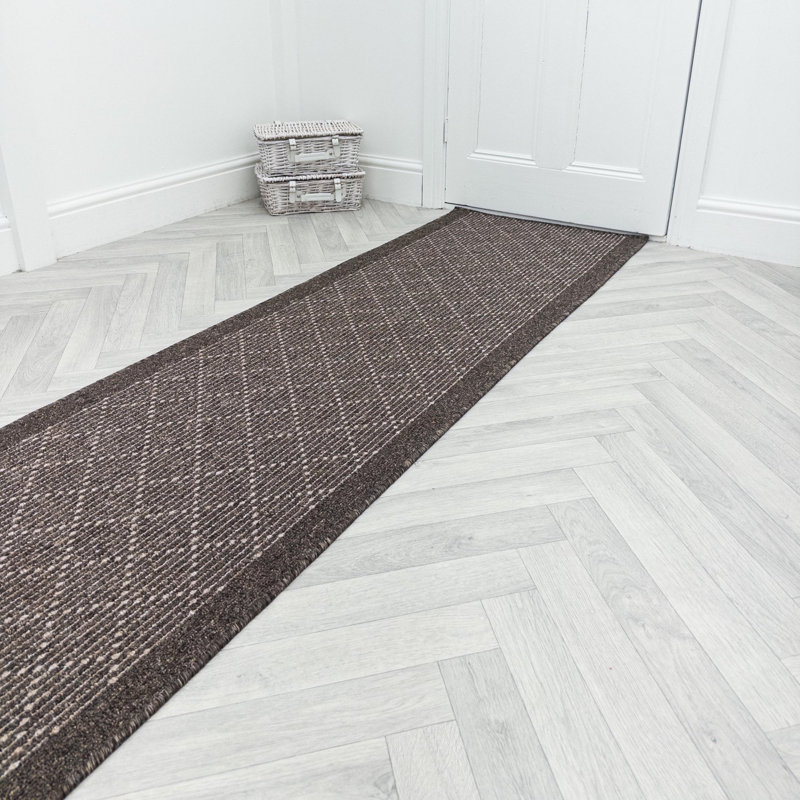 Runner Solid Colour Looped / Hooked Area Rug, Runner 66 x 150 cm