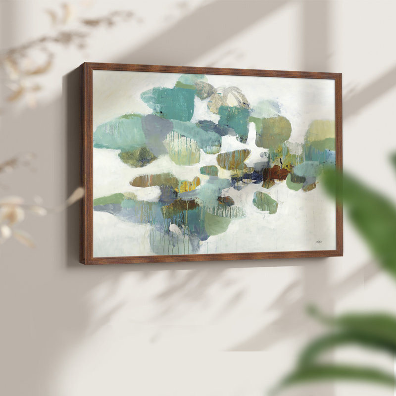 Stepping Stones - Impression encadrée - Restickable, H 11 po x l 14 po, Noyer