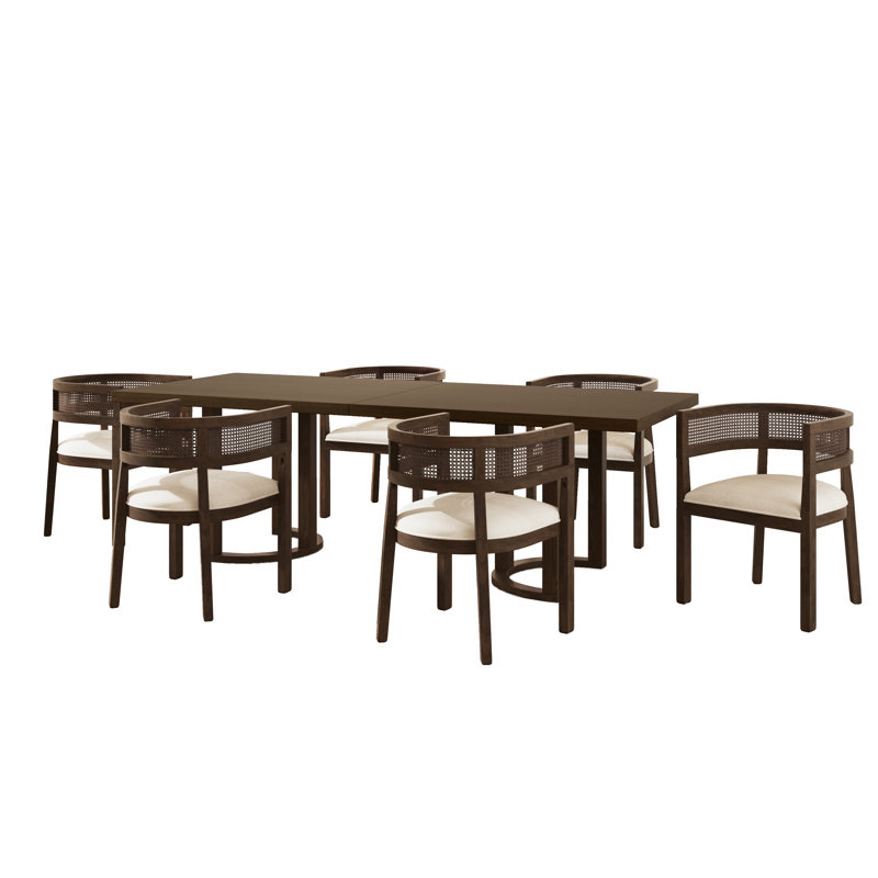 Adar 7-Piece Dining Set, Walnut