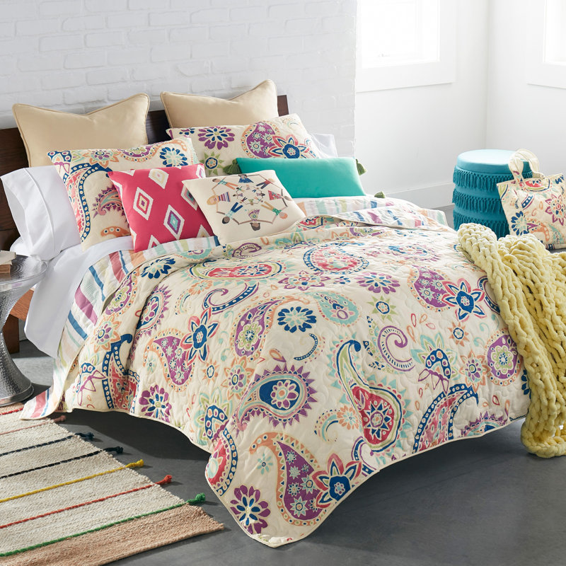 Ensemble de courtepointe «Your Lifestyle» par Donna Sharp Cali, Courtepointe grand + 2 couvre-oreillers standard