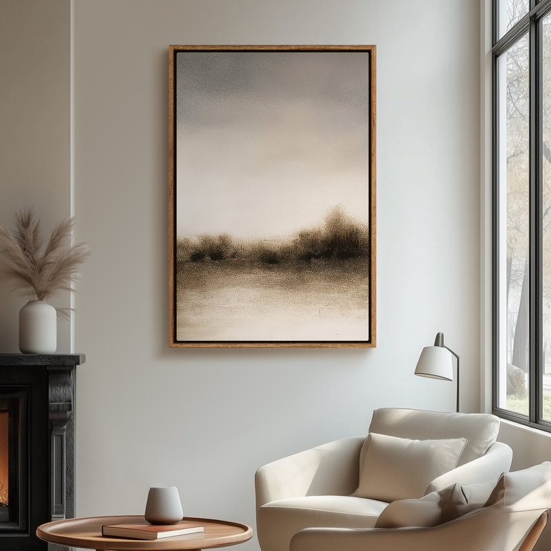 Art mural sur toile encadrée, impression de paysage brumeux pour chambre à coucher - 24 po x 36 po, H 36 po x l 24 po