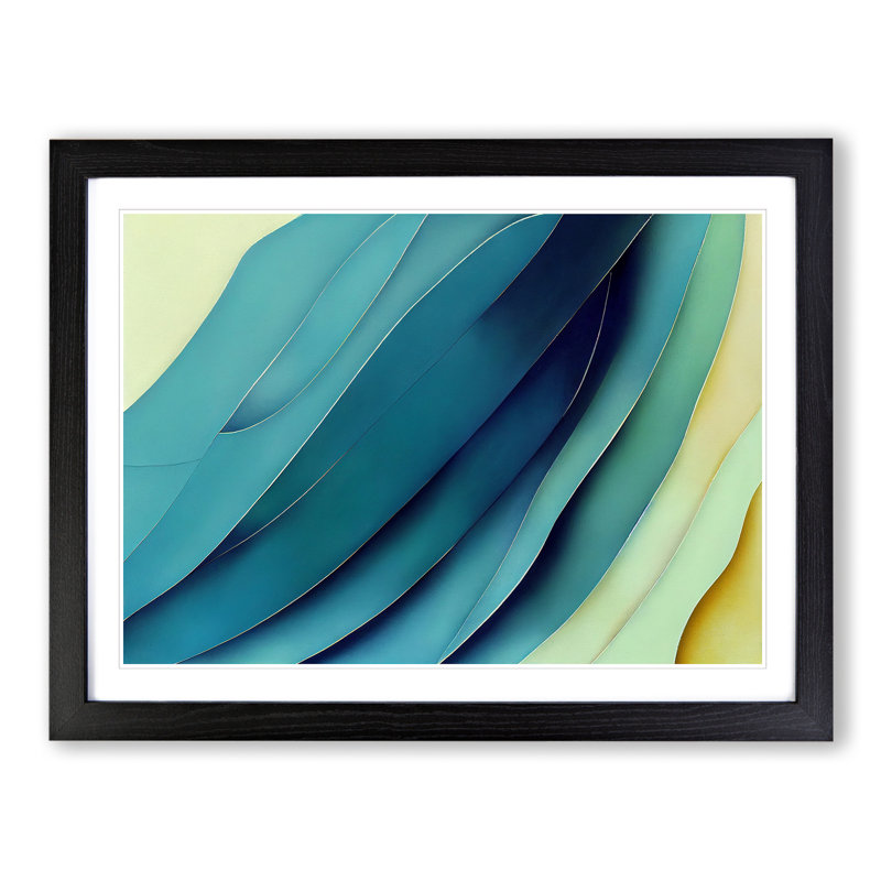 Timeless Modern Abstract Art - Single Picture Frame Print, Black Framed, 46cm H x 64cm W x 2cm D