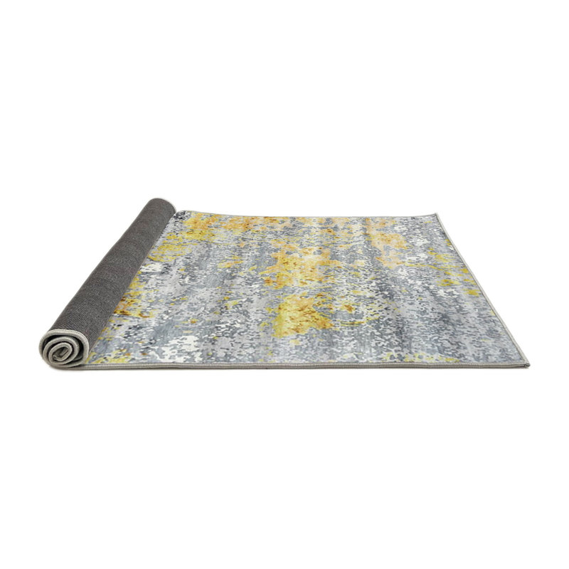 Tapis abstrait gris, Rond 5 pi
