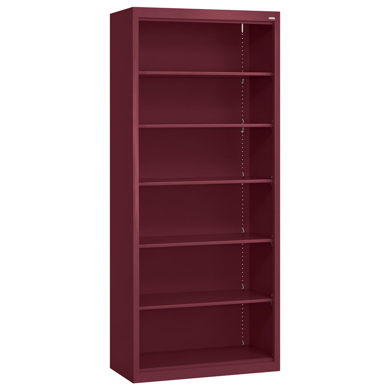 Bookcase, Burgundy, 42" H x 46" W x 18" D