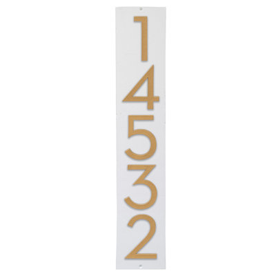 Floating Modern 4" Number Vertical Address Plaque (5 Digits)