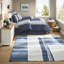 Ensemble de literie de qualité supérieure bleu marine, édredon en polyester avec broderie élégante pour la maison