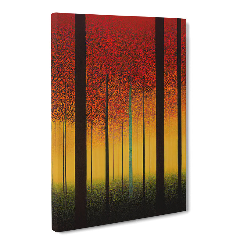 Moody Abstract Forest - Wrapped Canvas, 50cm H x 35cm W x 3cm D