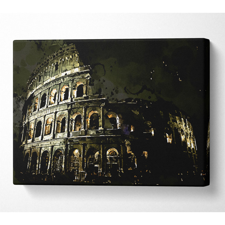 Colosseum Roman Architecture - Wrapped Canvas Print