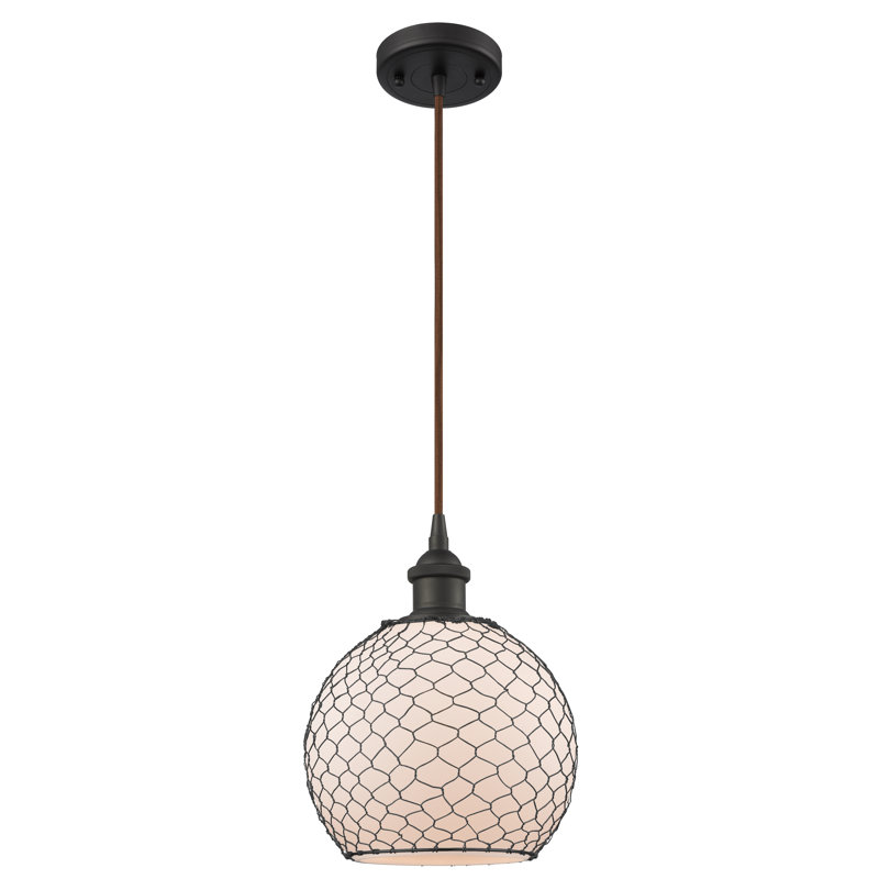 Egger 1 - Light Single Pendant, Matte Black, White/Black, 13" H x 10" W x 10" D