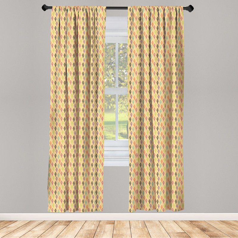 Cone Semi-Sheer Rod Pocket Curtain Panels, 28" x 95"