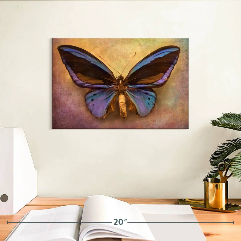 Brampt Purple Butterfly, 8" H x 12" W