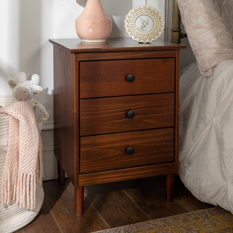 Sylvie 46cm W Bedside Table, Walnut